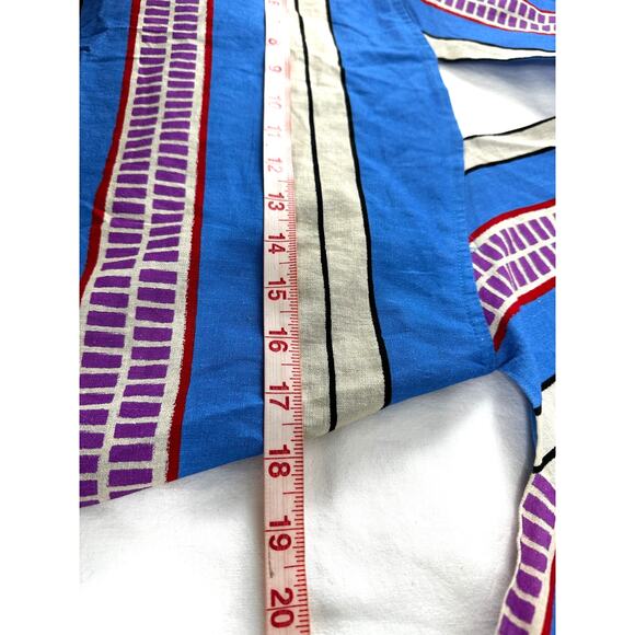 TuckerNuck Sorrento Stripe Ames Linen Halter Maxi Dress Size L - Picture 10 of 13